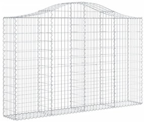Cestos gabião arqueados 12pcs 200x30x120/140 ferro galvanizado