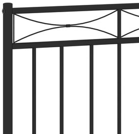 Cabeceira de cama 75 cm metal preto