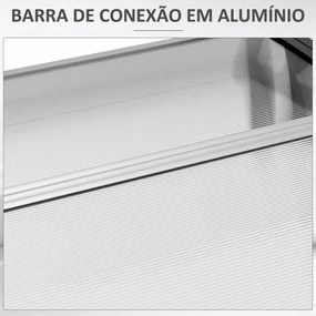 Outsunny Marquise de Proteção 200x96 cm Marquise Exterior para Portas