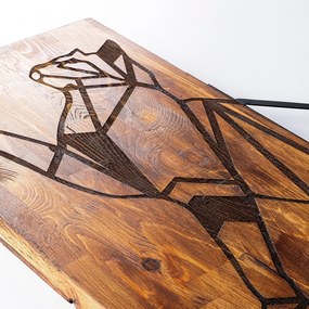 Acessório Decorativo de Parede Gato – Nogueira e Preto – 58 x 65 cm