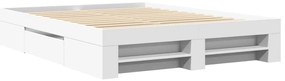 Estrutura de cama 150x200 cm derivados de madeira branco