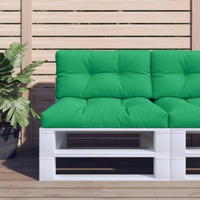 vidaXL Almofadão para sofá de paletes 80x40x12 cm tecido verde