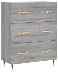 Armário alto 69,5x34x180 cm derivados de madeira sonoma cinza