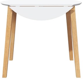 Mesa de jantar madeira seringueira maciça Natural