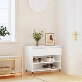 vidaXL Sapateira 70x36x60 cm derivados de madeira branco brilhante