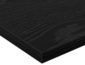 Prateleiras Montadas na Parede Carvalho Preto MDF 40 x 20 x 1.5 cm