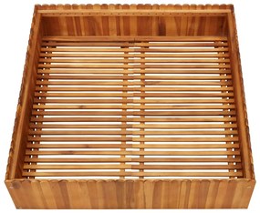 Vaso/floreira de jardim 100x100x25 cm madeira de acácia maciça