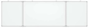 Quadro branco magnético dobrável 160x60x1,7 cm alumínio