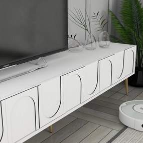 ****
Unidade de TV Lyon – Branco e Dourado – 180 cm x 43 cm x 35 cm

*