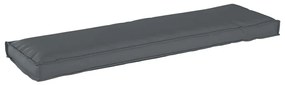 Almofada para palete para banco antracite, 140 x 40 x 8 cm, tecido oxf