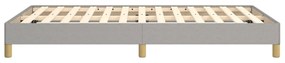 Estrutura de cama sem colchão 120x200 cm tecido cinzento-claro