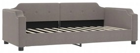 Sofá-cama c/ gavetão/gavetas 100x200cm tecido cinza-acastanhado