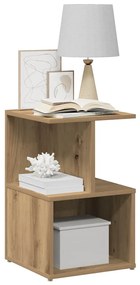 Mesa cabeceira 35x35x55 cm derivados madeira carvalho artisiano
