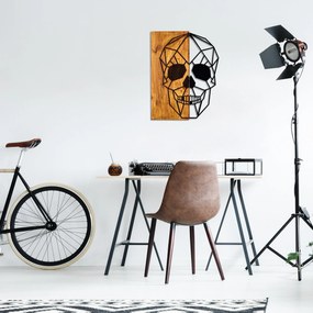 Acessório Decorativo de Parede Skull – Nogueira/Preto – 44 x 58 cm