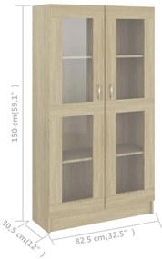 Vitrine Real - Carvalho - 150cm - Design Moderno