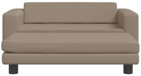 Cama para cães com extensão 100x50x30cm couro artif. cappuccino