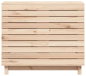 Cesto de roupa suja 88,5x44x76 cm madeira de pinho maciça
