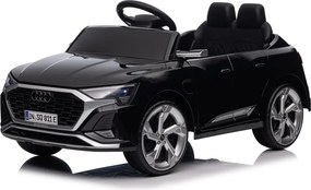 Carro elétrico para Crianças 12V 4x4 Audi SQ8, Rodas de espuma EVA, comando, assento Couro ecológico Preto