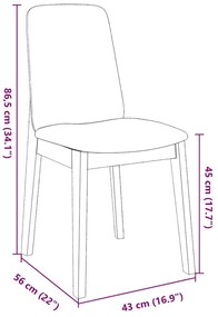 Cadeiras de jantar com almofadões 2 pcs madeira maciça castanho