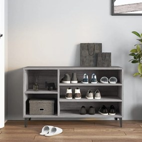 Sapateira 102x36x60 cm derivados de madeira sonoma cinza
