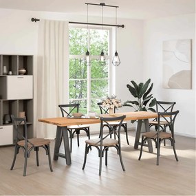 Pés para mesa de jantar em formato A, 2 peças, antracite, 60x(72-73) c