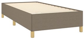 Estrutura de cama 90x190 cm tecido cinza-acastanhado