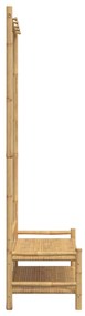 Roupeiro com prateleiras 103x40x183 cm bambu