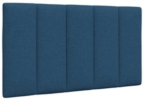 vidaXL Almofadão de cabeceira 90 cm tecido azul