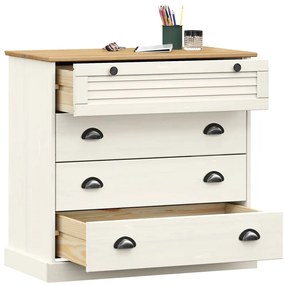 Armário com gavetas VIGO 80x40x76 cm pinho maciço branco