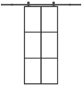Porta deslizante c/ conj. ferragens 90x205cm vidro ESG/alumínio