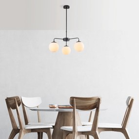 Candeeiro de Teto Viran – Preto e Creme – 56 x 56 x 43 cm