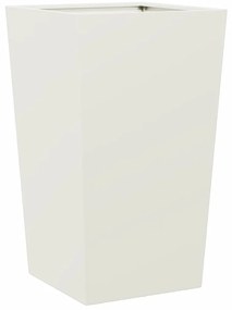 Vaso/floreira de jardim 2 pcs 45x45x75 cm aço branco