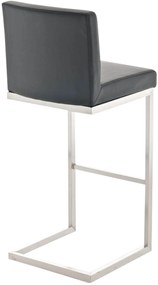 Banco de bar Paros em couro sintético 42 x 104 x 48 cm Preto