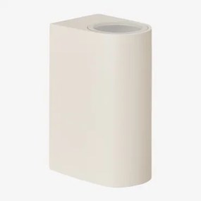 Aplique Exterior Em Alumínio Com 2 Pontos De Luz Pevot Tapioca Bege & ↑15 Cm - Sklum