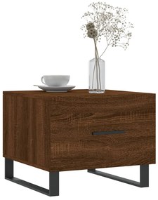 Mesa centro 2 pcs 50x50x40 cm madeira proc. carvalho castanho