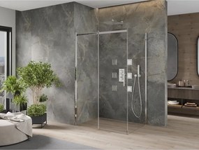 Mexen Omega cabine de duche deslizante 100 x 80 cm, transparente, cromada - 825-100-080-01-00