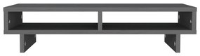 Suporte p/ monitor 60x27x14 cm madeira de pinho maciça cinzento