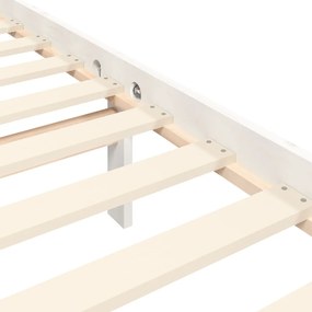 Cama sem colchão 90x200 cm madeira de pinho maciça branco