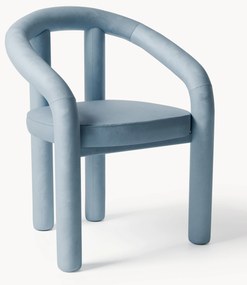 Cadeira com braços em veludo Calan