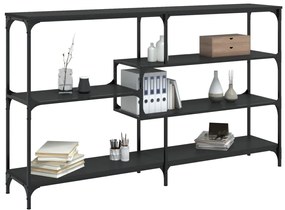 Mesa consola 160x32x95 cm derivados de madeira preto