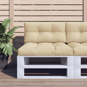 Almofadão para sofá de paletes 70x40x12 cm tecido bege