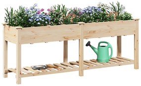 Jardineira vidaXL com Grades 203x53x76 cm Madeira Sólida de Abeto