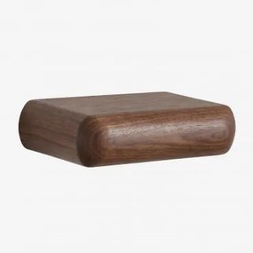 Mesinha De Cabeceira Flutuante 40x20 Cm Em Madeira Carmen Castanho-acácia Escuro - Sklum