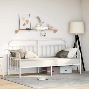 Estrutura de Cama Dia vidaXL Branca 80x200 cm Aço