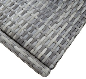 9 pcs conjunto bar p/ exterior vime PE madeira acácia cinzento
