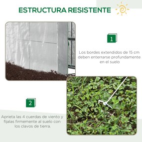 Estufa de Jardim Estufa Caseira com 4 Prateleiras Porta Enrolável Cobe