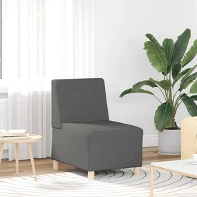 vidaXL Poltrona sem braços 55 cm tecido cinzento-escuro