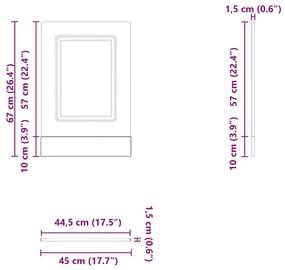 Painel máquina lavar louça Kalmar 45x1,5x67 cm preto