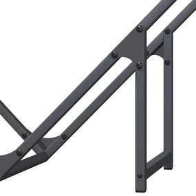 Suporte para lenha 80x25x80 cm aço laminado a frio antracite