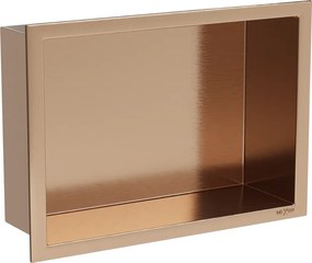 Mexen X-Wall-R prateleira embutida com flange 30 x 20 cm, cobre escovado - 19C0302010
